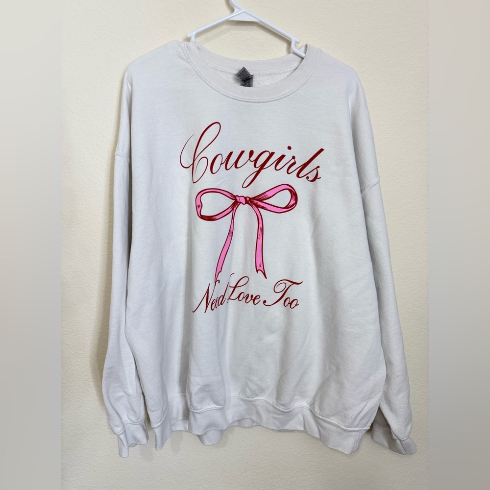 COWGIRLS Need love too. Crewneck sweatshirt
